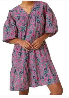 Sundry Anthropologie Floral Ditsy Tiered Balloon Dress